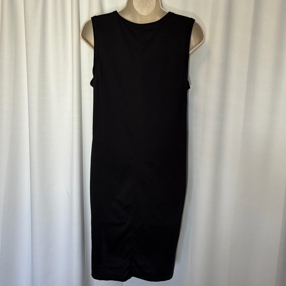 J. Crew Sleeveless T shirt Shift Dress XS Black Summer Minimalist Classic Comfy - Picture 5 of 12